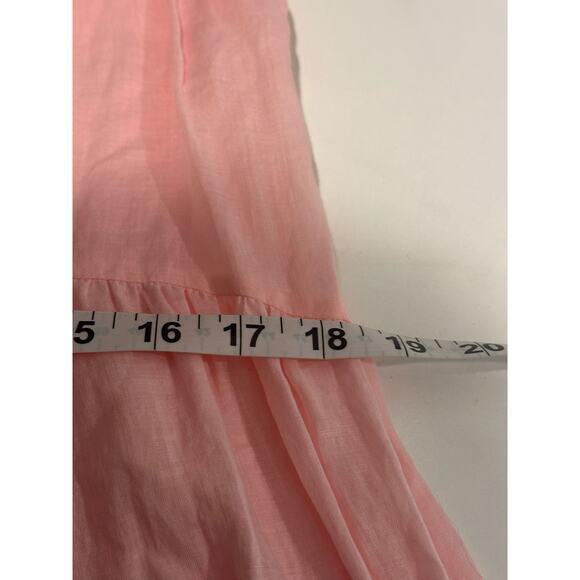 Sea‎ New York Sz 0 Micah Ramie Dress Flutter Sleeve Tiered Ruffle Cottage Pink - Picture 6 of 11